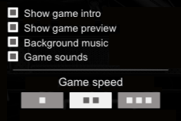 settings panel